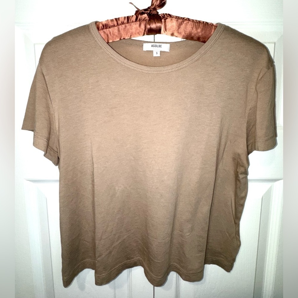 AGOLDE Drew Tee in quicksand Size S